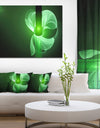 Green Flower Fractal Illustration - Large Glossy Canvas Art Print