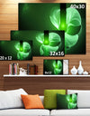 Green Flower Fractal Illustration - Large Glossy Canvas Art Print