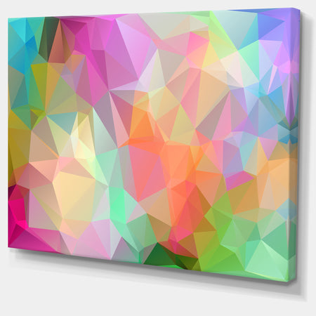 Multi-Color Polygonal Mosaic Pattern - Large Glossy Canvas Art Print