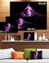 Purple on Black Fractal Illustration - Large Glossy Canvas Art Print