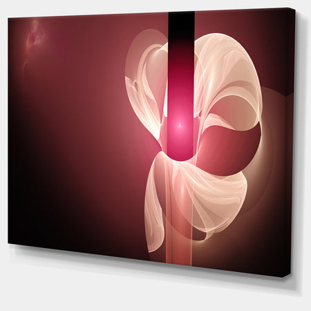 Pink Flower Fractal Illustration - Large Glossy Canvas Art Print
