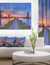 Windmills Morning Panorama - Large Glossy Canvas Art Print