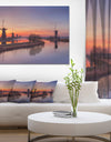 Dutch Windmills Panorama - Large Glossy Canvas Art Print