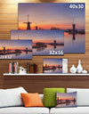 Dutch Windmills Panorama - Large Glossy Canvas Art Print