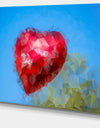 Polygonal Heart against Blue Sky - Large Glossy Canvas Art Print