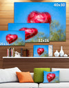 Polygonal Heart against Blue Sky - Large Glossy Canvas Art Print