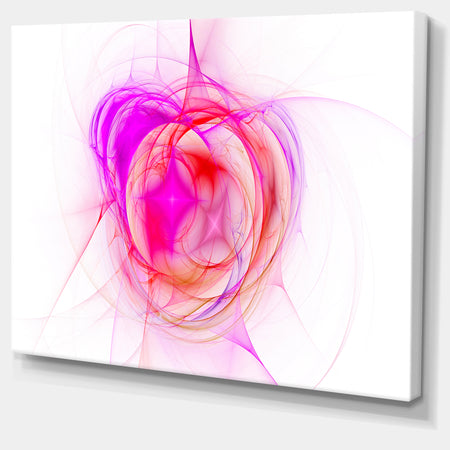 Pink Fractal Explosion Supernova - Large Glossy Canvas Art Print