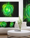 Green Fractal Explosion Supernova - Large Glossy Canvas Art Print