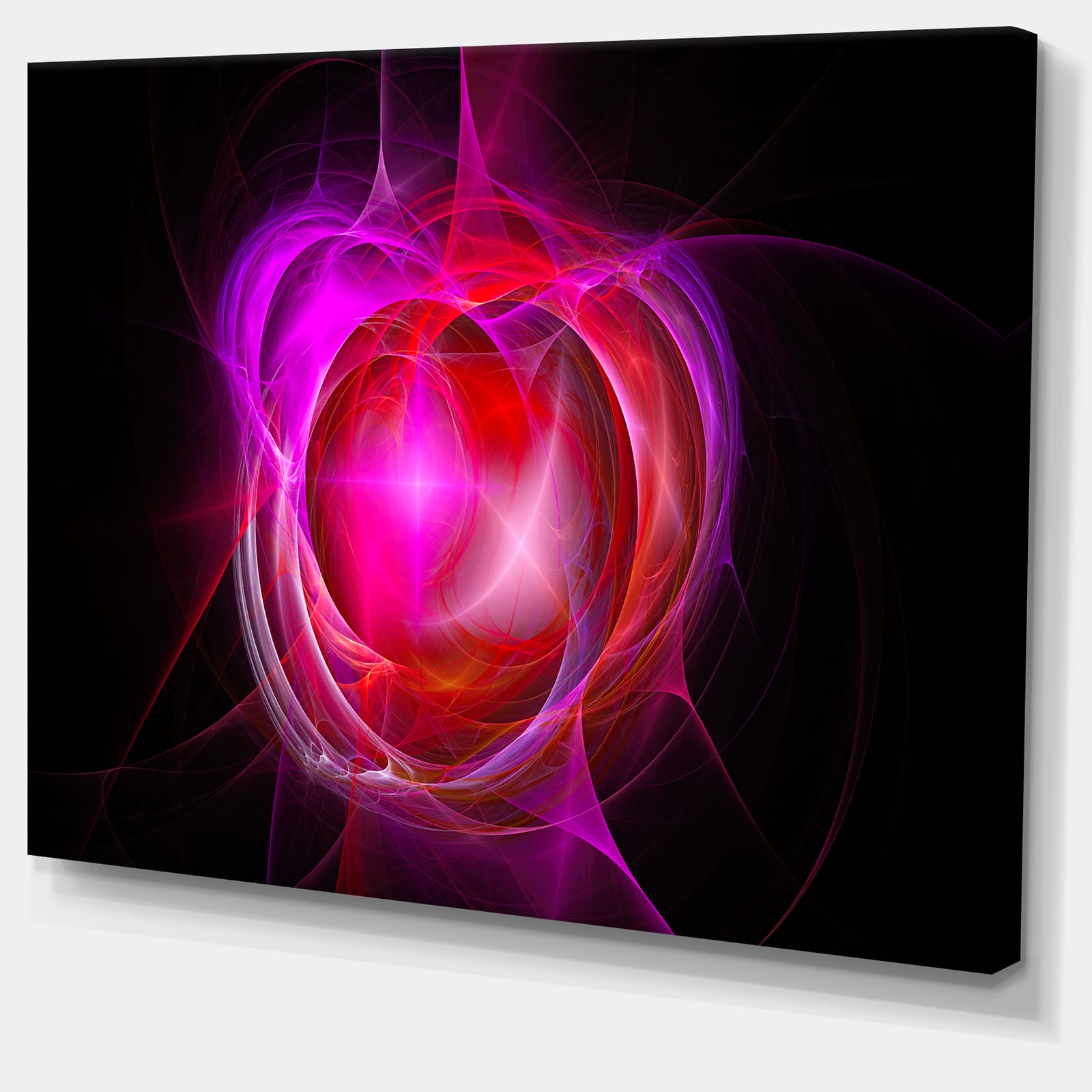 Red Fractal Explosion Supernova - Large Glossy Canvas Art Print