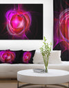 Red Fractal Explosion Supernova - Large Glossy Canvas Art Print