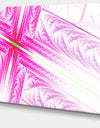 Pink Fractal Cross Design - Large Glossy Canvas Art Print