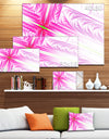 Pink Fractal Cross Design - Large Glossy Canvas Art Print