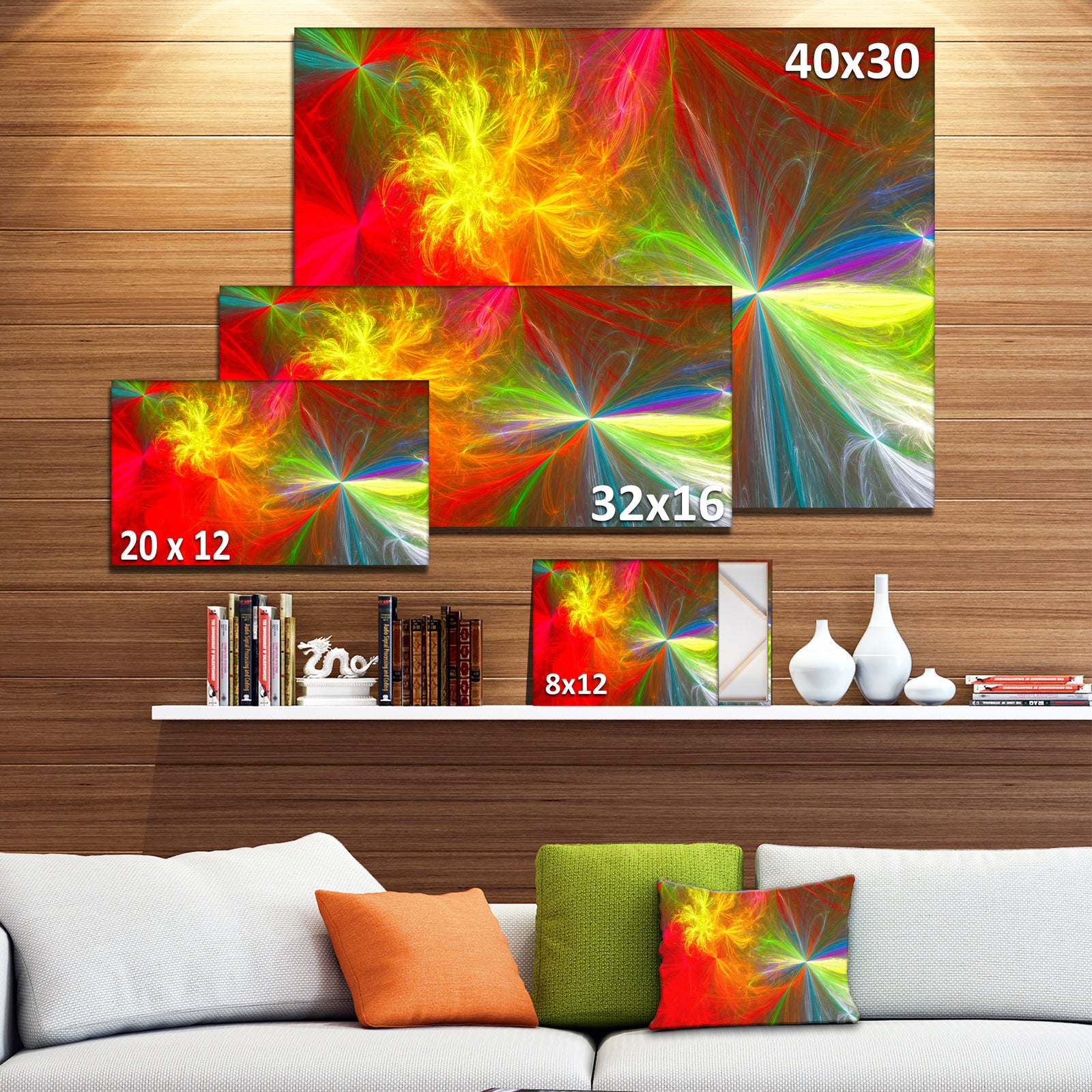 Colorful Christmas Spectacular Show - Large Glossy Canvas Art Print