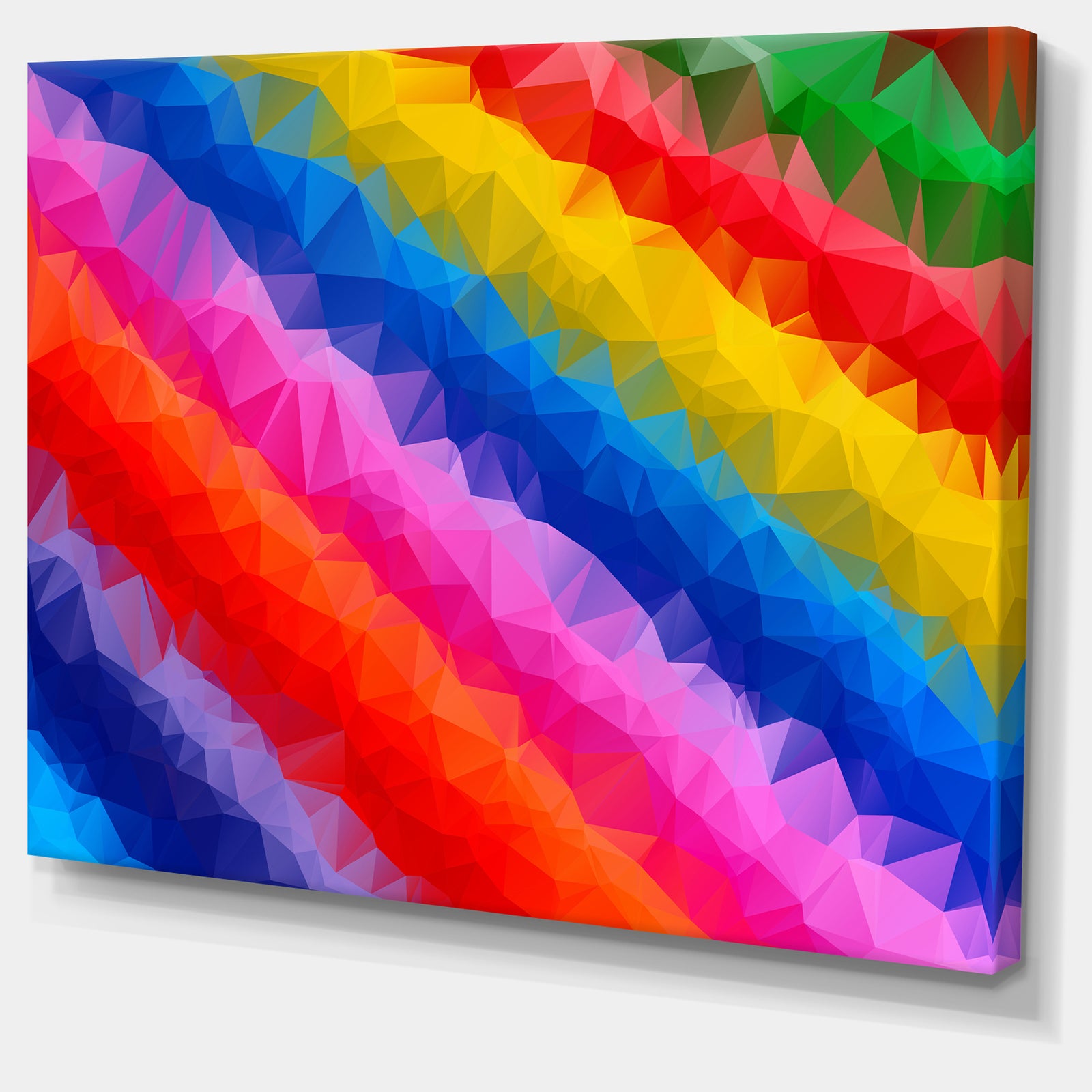 Multi-Color Polygonal Pencils - Large Glossy Canvas Art Print