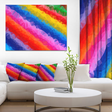 Multi-Color Polygonal Pencils - Large Glossy Canvas Art Print