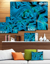 Blue Winter Fractal Pattern - Large Art on Canvas