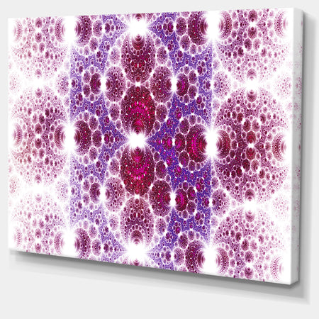 Exotic Pink Fractal Crescent Pattern'Large Abstract Canvas Art Print