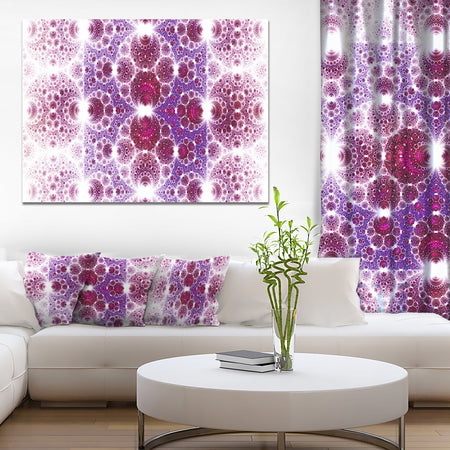 Exotic Pink Fractal Crescent Pattern'Large Abstract Canvas Art Print