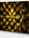 Golden Fractal Watercolor Pattern'Large Abstract Canvas Art Print