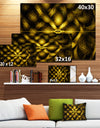 Golden Fractal Watercolor Pattern'Large Abstract Canvas Art Print