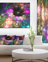 Pink Cosmic Black Hole'Large Abstract Canvas Art Print