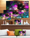 Pink Cosmic Black Hole'Large Abstract Canvas Art Print