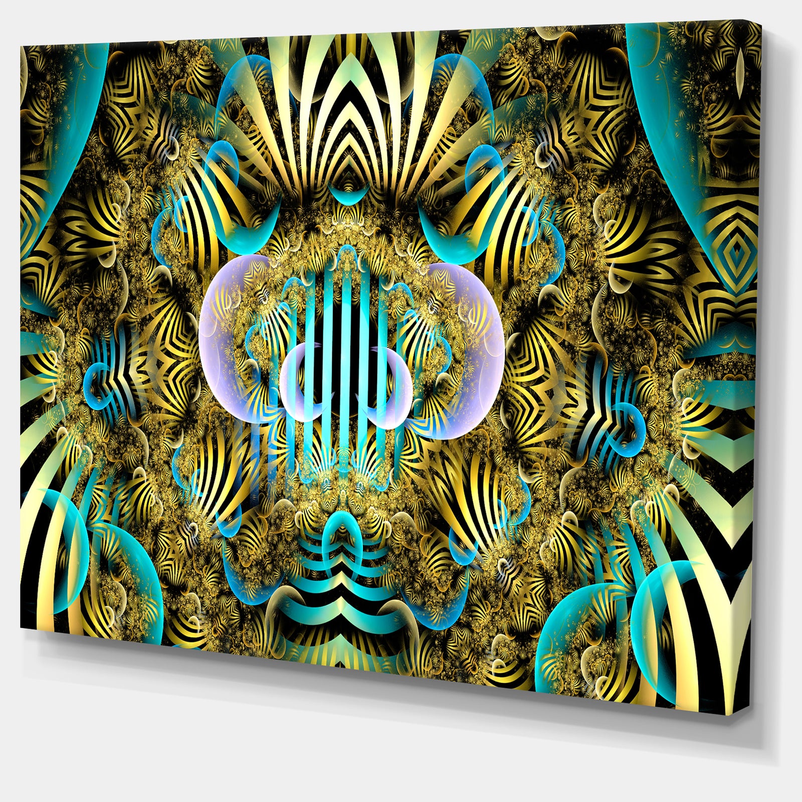 Magical Fairy Pattern Brown'Large Abstract Canvas Art Print