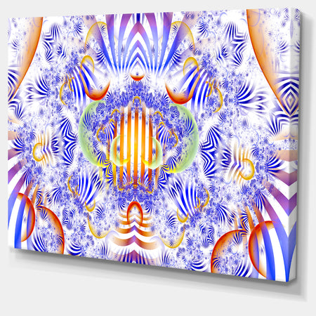 Magical Fairy Pattern Blue'Large Abstract Canvas Art Print