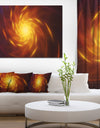 Yellow Whirlpool Fractal Spirals'Large Abstract Canvas Art Print