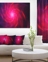 Pink Whirlpool Fractal Spirals'Large Abstract Canvas Art Print