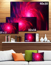 Pink Whirlpool Fractal Spirals'Large Abstract Canvas Art Print