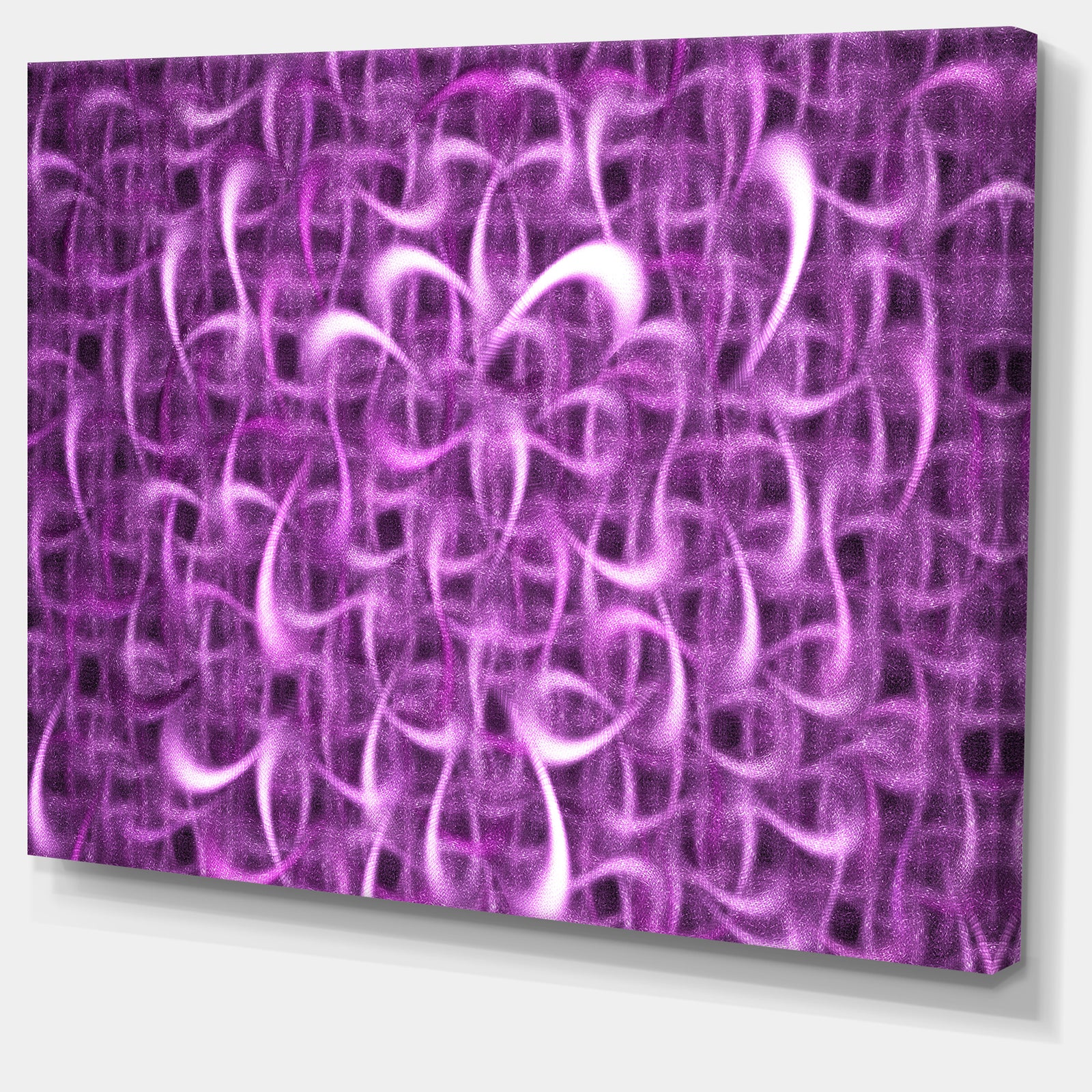 Purple Watercolor Fractal Pattern'Large Abstract Canvas Art Print