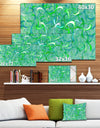 Green Watercolor Fractal Pattern'Large Abstract Canvas Art Print