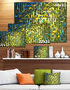 Golden Watercolor Fractal Pattern'Large Abstract Canvas Art Print