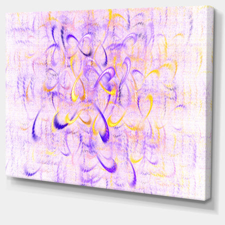 Light Purple Watercolor Fractal Art'Large Abstract Canvas Art Print