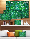 Dark Green Watercolor Fractal Art'Large Abstract Canvas Art Print