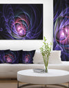 Blue 3D Surreal Fractal Design'Large Abstract Canvas Art Print