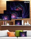 Blue 3D Surreal Fractal Design'Large Abstract Canvas Art Print