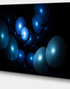 Bright Blue 3D Surreal Circles'Large Abstract Canvas Art Print