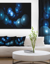 Bright Blue 3D Surreal Circles'Large Abstract Canvas Art Print