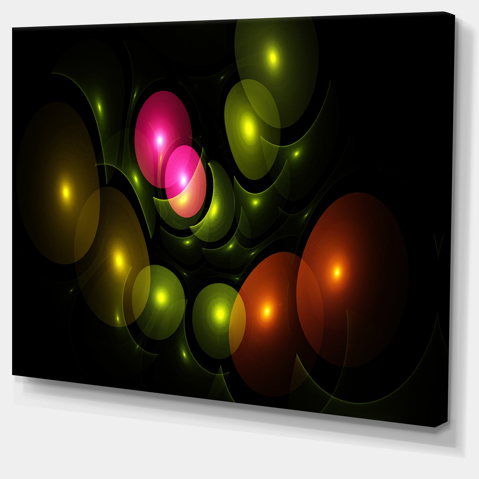 Multi-Color 3D Surreal Circles - Abstract Wall Art Canvas