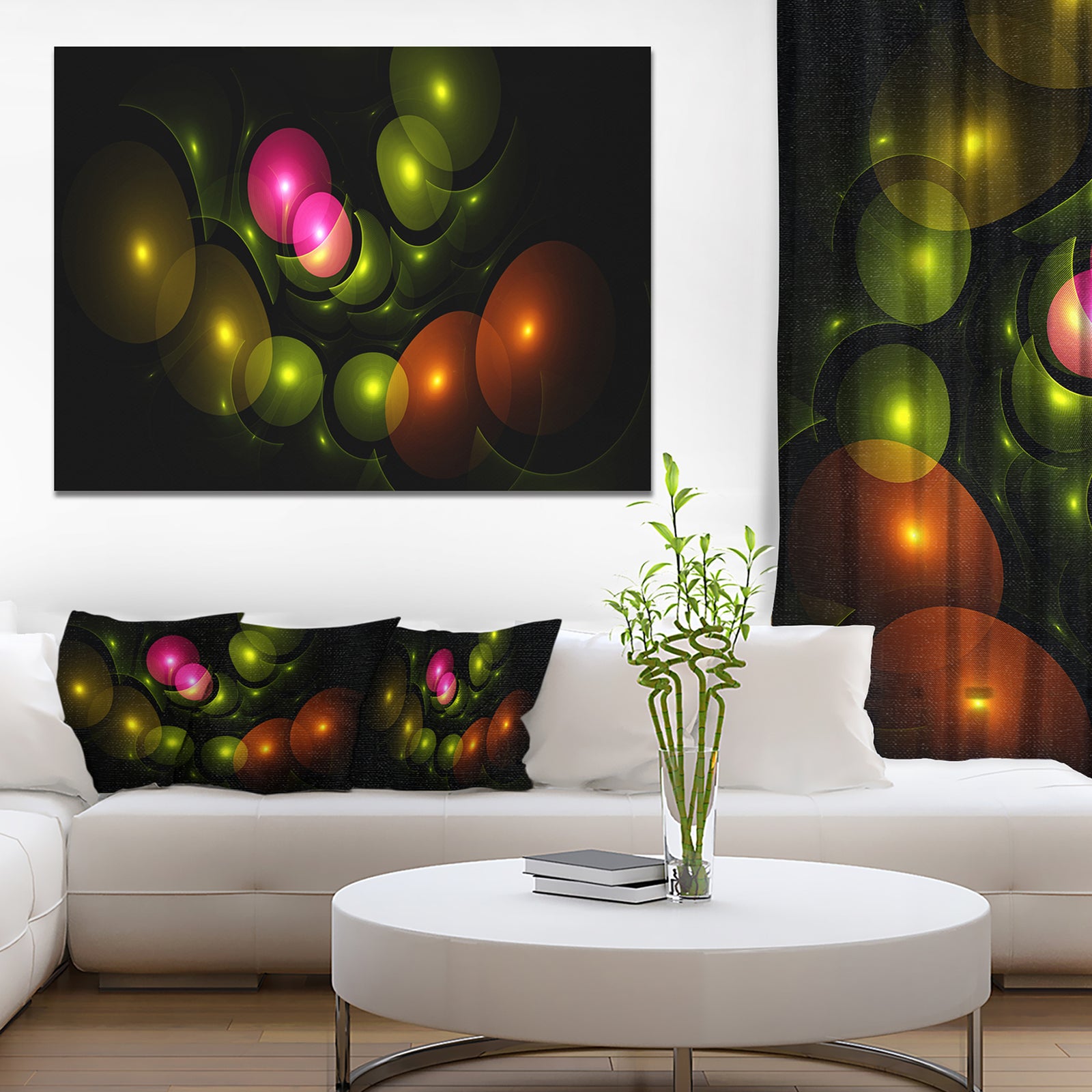 Multi-Color 3D Surreal Circles - Abstract Wall Art Canvas