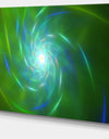 Green Fractal Whirlpool Design - Abstract Wall Art Canvas