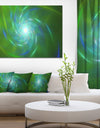 Green Fractal Whirlpool Design - Abstract Wall Art Canvas