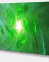 Light Green Fractal Whirlpool - Abstract Wall Art Canvas