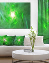 Light Green Fractal Whirlpool - Abstract Wall Art Canvas