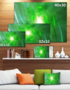 Light Green Fractal Whirlpool - Abstract Wall Art Canvas