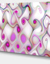 Pink Fractal Pattern with Swirls - Abstract Canvas Wall Art