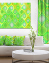 Green Fractal Pattern with Swirls - Abstract Wall Art Canvas