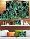 Dark Green Fractal Swirls - Abstract Wall Art Canvas